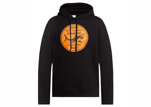 Burberry Langston Shark Hoodie - Black/Orange - 8040672