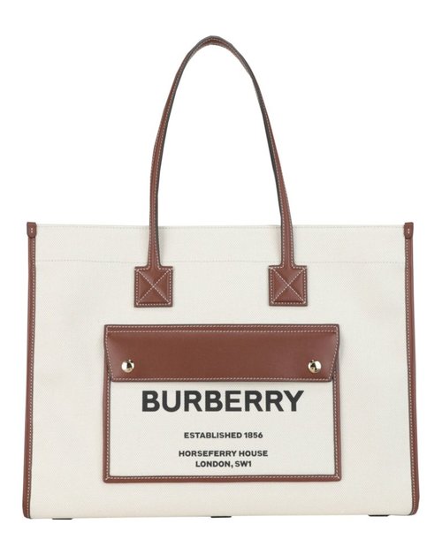 Burberry Large Freya Tote - Tan
