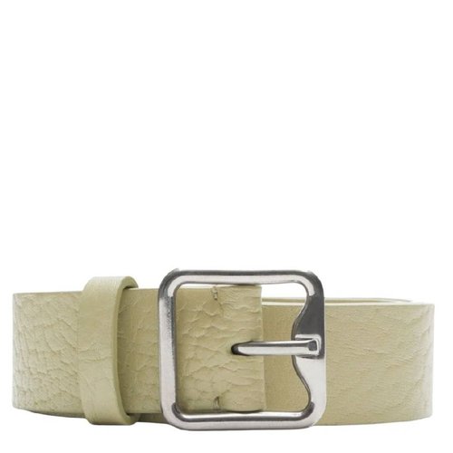 Burberry Leather B Buckle Belt - Silver Tone - 8081856
