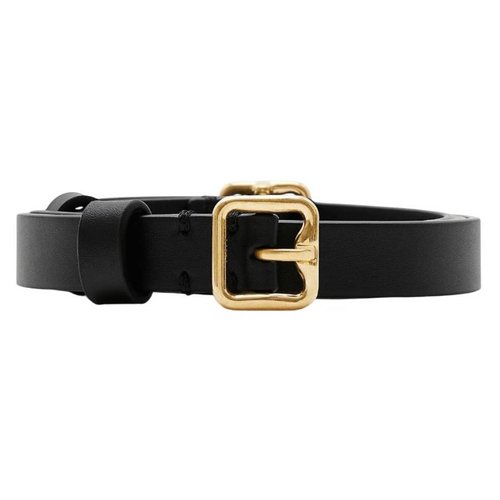 Burberry Leather Double B Buckle Belt - Black - 8077989