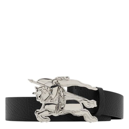 Burberry Leather Knight Buckle Belt - Black/Blue - 8088856