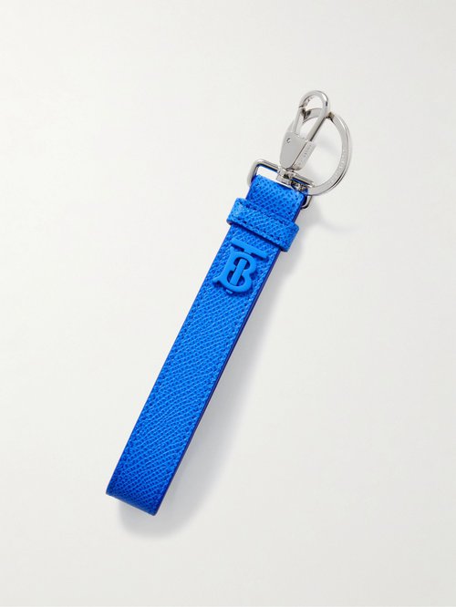 Burberry Logo-Appliquéd Full-Grain Leather Key Fob - Vivid blue - 8065995
