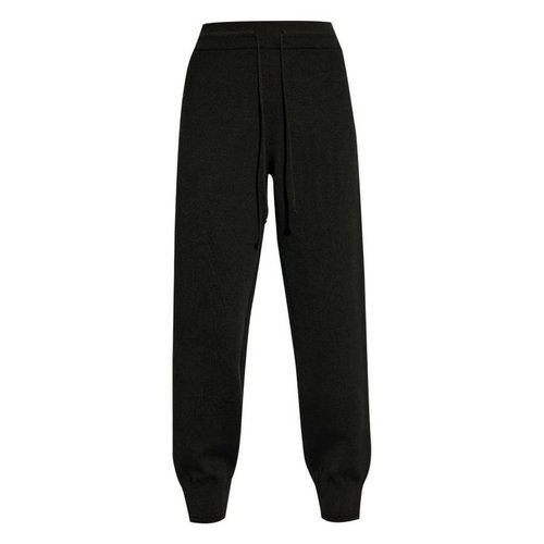 Burberry Logo Embroidered Knitted Track Pants - Black - 8094450