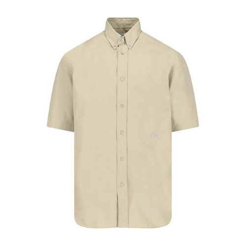 Burberry Logo-Embroidered Short Sleeve Poplin Shirt - 8081978