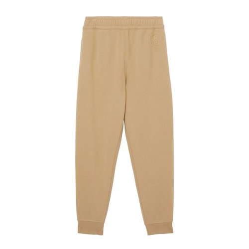 Burberry Logo Patch Cotton Track Pants - Beige - 8065256