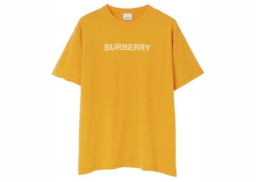 Burberry Logo Print Cotton T-Shirt - Yellow - 8065396