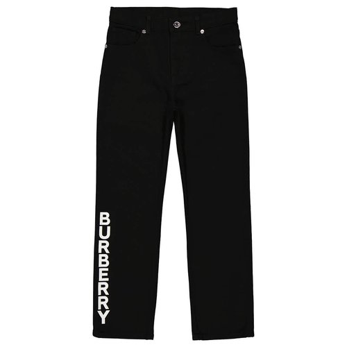 Burberry Logo Print Japanese Cotton Denim Jeans - Black/Blue - 8033291