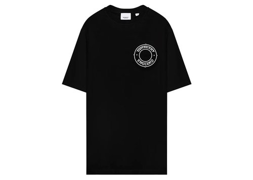 Burberry Logo Print Oversized T-Shirt - Black