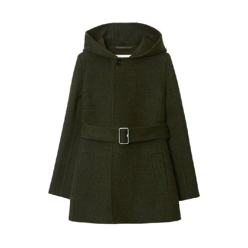 Burberry Long Sleeve Wool Cashmere Jacket 'Green' - 8077431