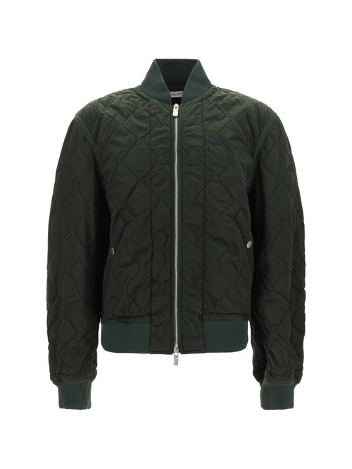 Burberry Long Sleeved Quilted Zip-up Bomber Jacket - 8083809_B8636