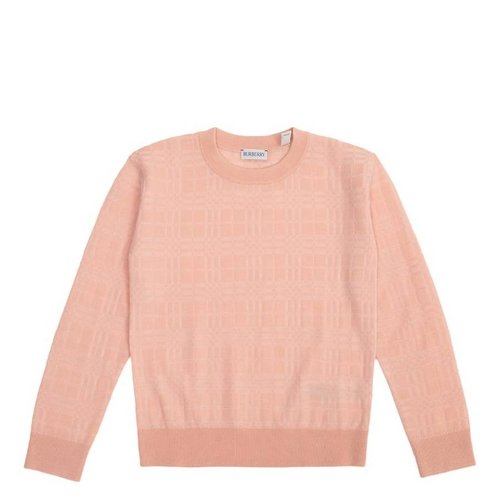 Burberry Long Sleeves Checker Pattern Sweater - Pink - 8082964