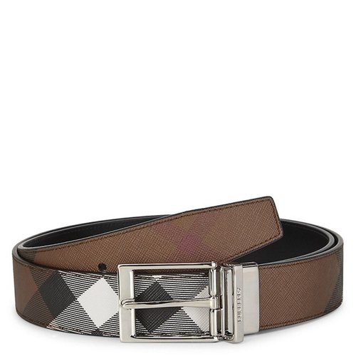 Burberry Louis Reversible Leather Buckle Belt - Brown/Two Tone - 8039348