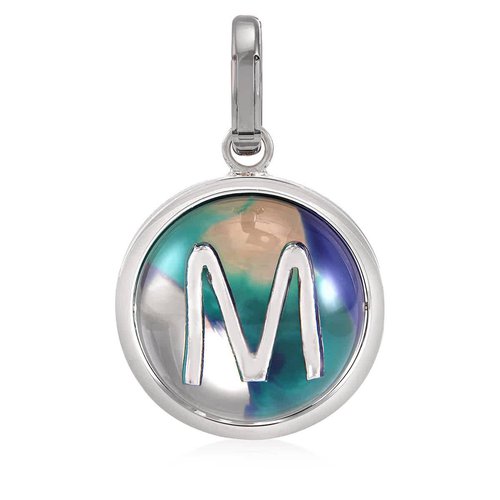 Burberry Marbled Resin M Alphabet Charm - Blue - 8008091 X