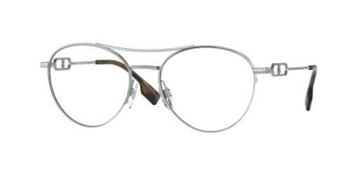 Burberry Martha Clear Light Filter Oval Ladies Eyeglasses BE1354 1005 53 - Blue/Silver Tone - BE1354 1005 53