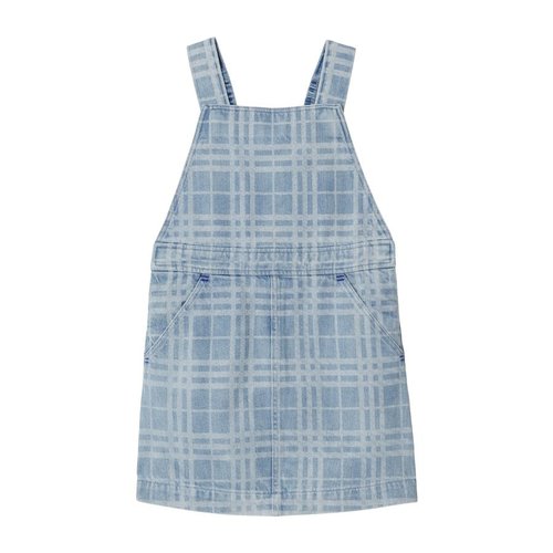 Burberry Martine Checked Denim Dress - Blue - 8072981