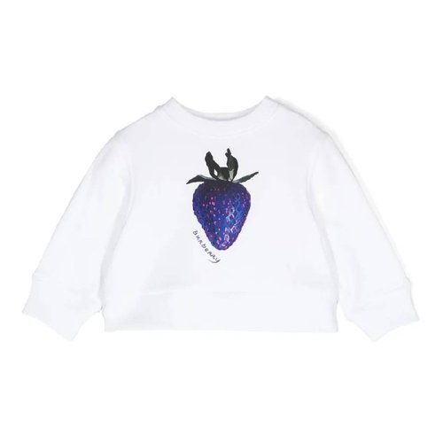 Burberry Mathew Strawberry Printed Cotton Sweatshirt - White - 8089734