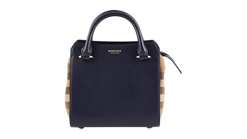 Burberry Mini Banwell Tote Bag - Dark Blue