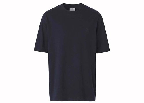 Burberry Monogram Chest Embroidered Logo T-Shirt - Coal Blue - 80432391