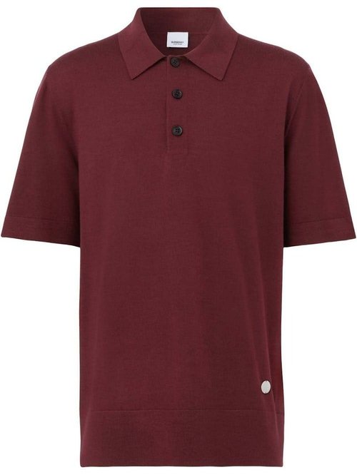 Burberry Monogram Motif LogoPlaque Polo Shirt - Bordeaux - 8054894