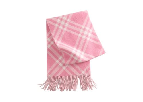 Burberry Mu Check Cashmere Scarf - Sugar Pink - 8124074