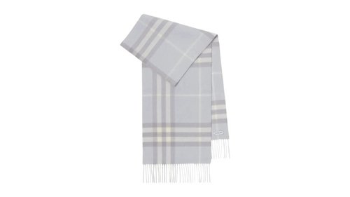 Burberry Mu Giant Chk Scarf - Mist Blue - 8112649