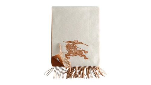 Burberry Mu Knight JacquardWoven Cse Scarf - Pebble White - 8117833