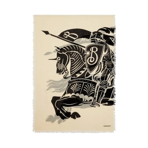 Burberry MU Large Wide EKD Wool Scarf - 8099096