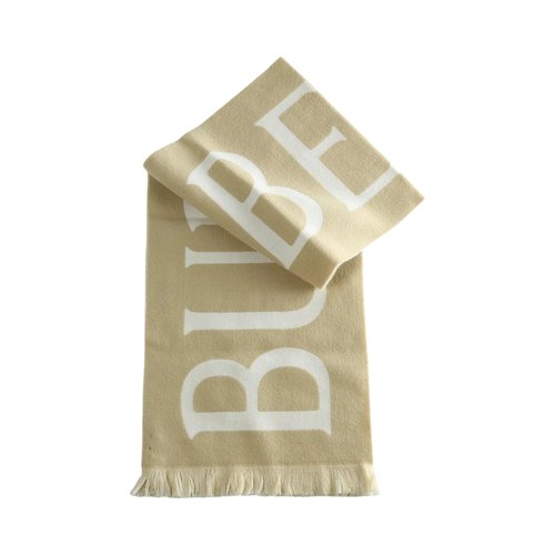 Burberry MU Text Logo Wool Scarf - 8109562