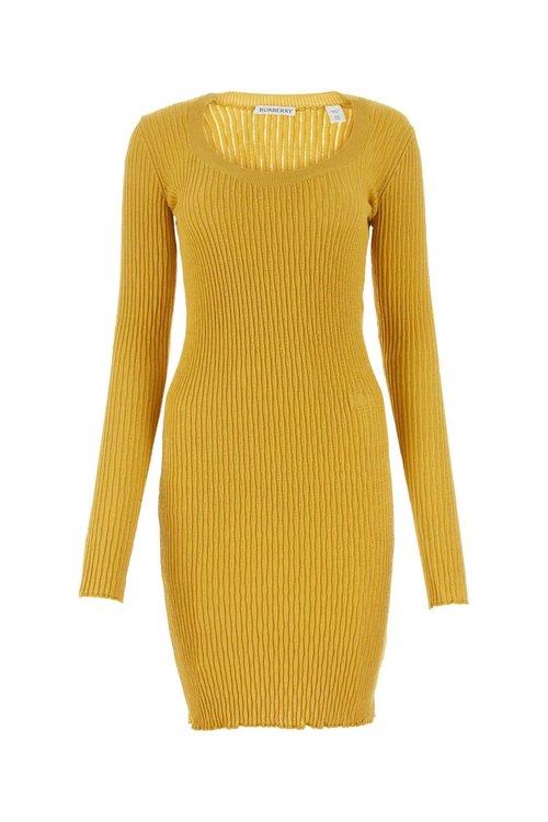 Burberry Mustard Stretch Wool Blend Dress - 8077050_B7307