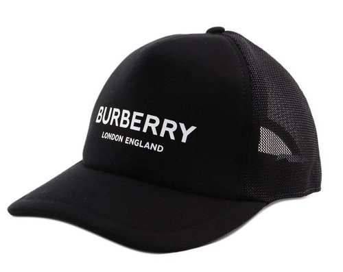 Burberry Neoprene Mesh Logo Print Baseball Cap In - Black - 8019216