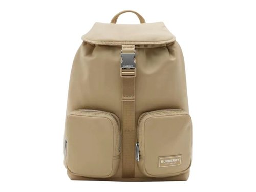 Burberry Nylon Flip Backpack - Beige