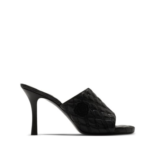 Burberry Quilted Slip-On Lambskin Mules - Black - 8091372