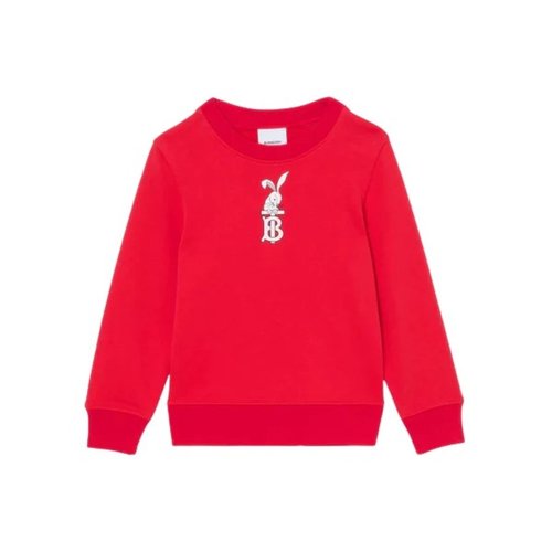 Burberry Rabbit Print Long Sleeve Sweater - Red - 8063346