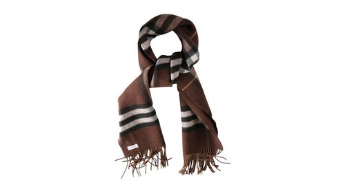 Burberry Reversible Ekd Check Cashmere Scarf - Treacle Brown - 8117688