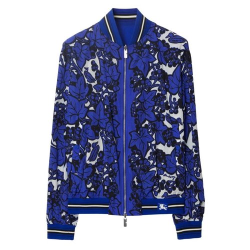 Burberry Reversible Ivy Print Bomber Jacket - Blue - 8090009