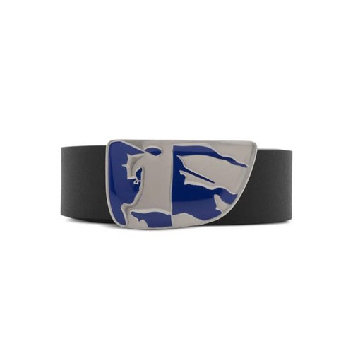 Burberry Reversible Leather Shield EKD Belt - Blue/Grey - 8092103