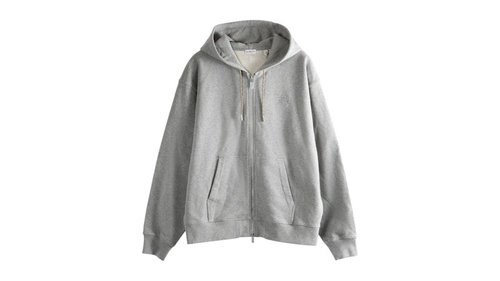 Burberry Rory Check Zip Hoodie - Pale Grey Melange - 8120756