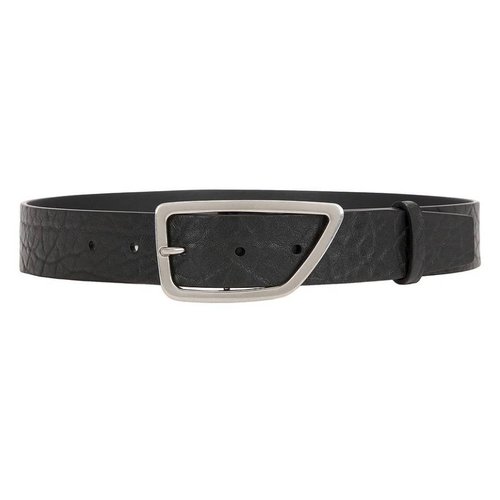 Burberry Shield Pin Buckle Leather Belt - Grey - 8099824