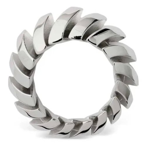 Burberry Silver Rose Thorn Ring - Pink/Silver Tone - 8082366