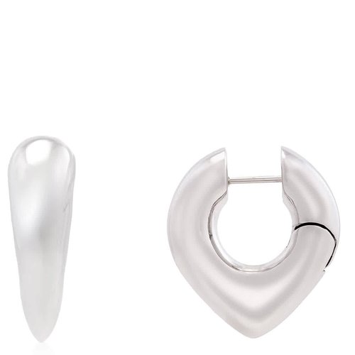 Burberry Sterling Silver Thorn Hoop Earrings - Silver Tone - 8082232 X