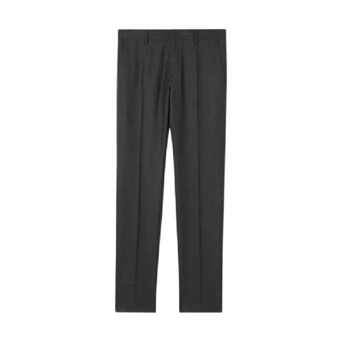 Burberry Straight Leg Tailored Wool Trousers - Grey - 8058280