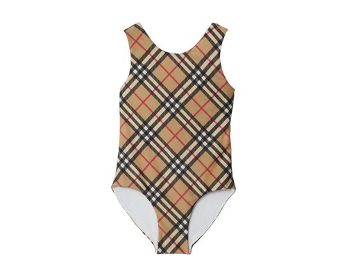 Burberry Stretch Nylon Vintage Check Swimsuit - Beige - 8081445