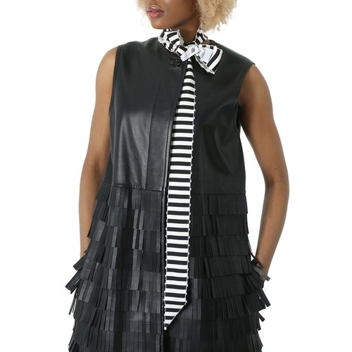 Burberry Stripe Silk Ribbon Skinny Scarf - White - 8029531