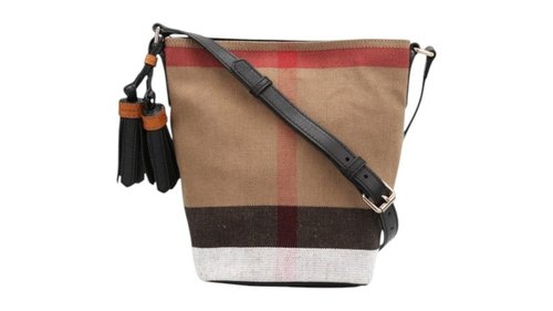 Burberry Susanna Canvas Check Bucket bag - Archive Beige/Black