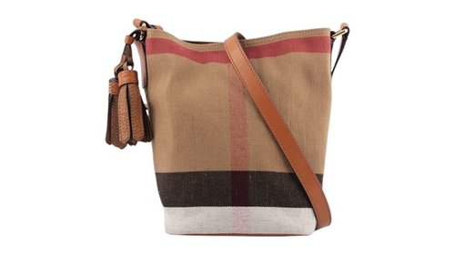 Burberry Susanna Canvas Check Bucket bag - Archive Beige/Brown
