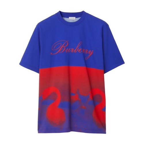Burberry Swan-Print Crew Neck T-Shirt - 8077875