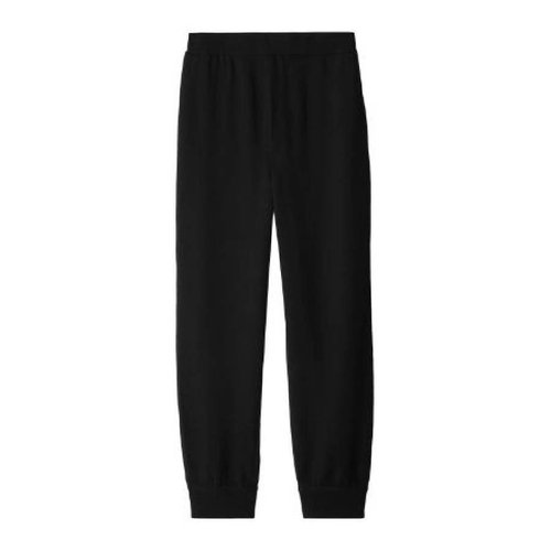 Burberry Tapered Leg Wool Track Pants - Black - 8077760