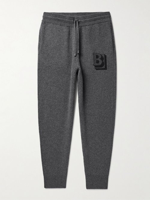 Burberry Tapered Logo-Embroidered Cashmere-Blend Drawstring Sweatpants - A1483 - 8050768