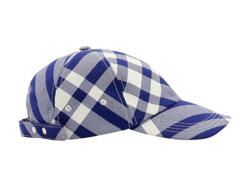 Burberry Tartan Pattern Baseball Cap - Blue White - 8079477