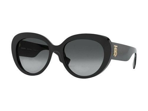 Burberry TB Logo Shaded Polarized Sunglasses - Black/Grey (Be4298 3001/T3)